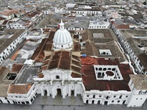 Ariel view. Popayan, Colombia.