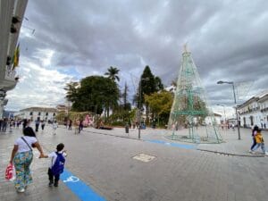 Town park. Popayan, Colombia.