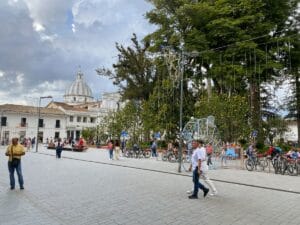 Town park. Popayan, Colombia.