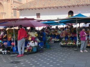 Flower market. Cuenca, Ecuador.