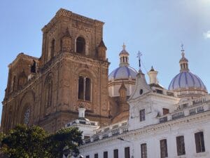 Church domes. Cuenca, Ecuador.