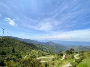 Windfarm view. Loja, Ecuador.