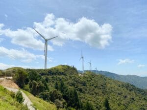 Wind farm view. Loja, Ecuador.