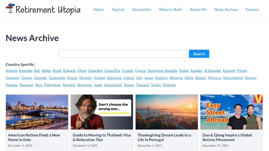 Retirement Utopia News Archive