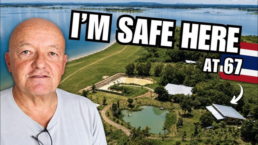 Man Builds Quiet Retirement Home On Thai Lake