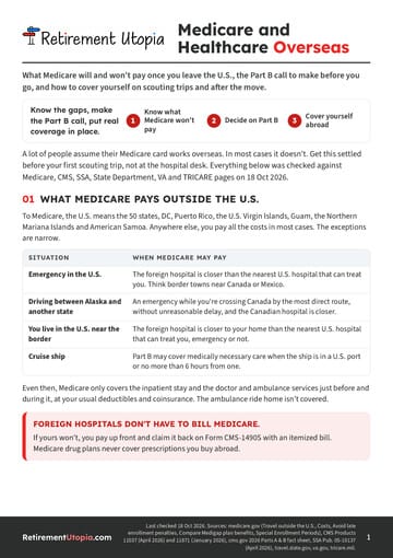 Medicare and Healthcare Overseas cover